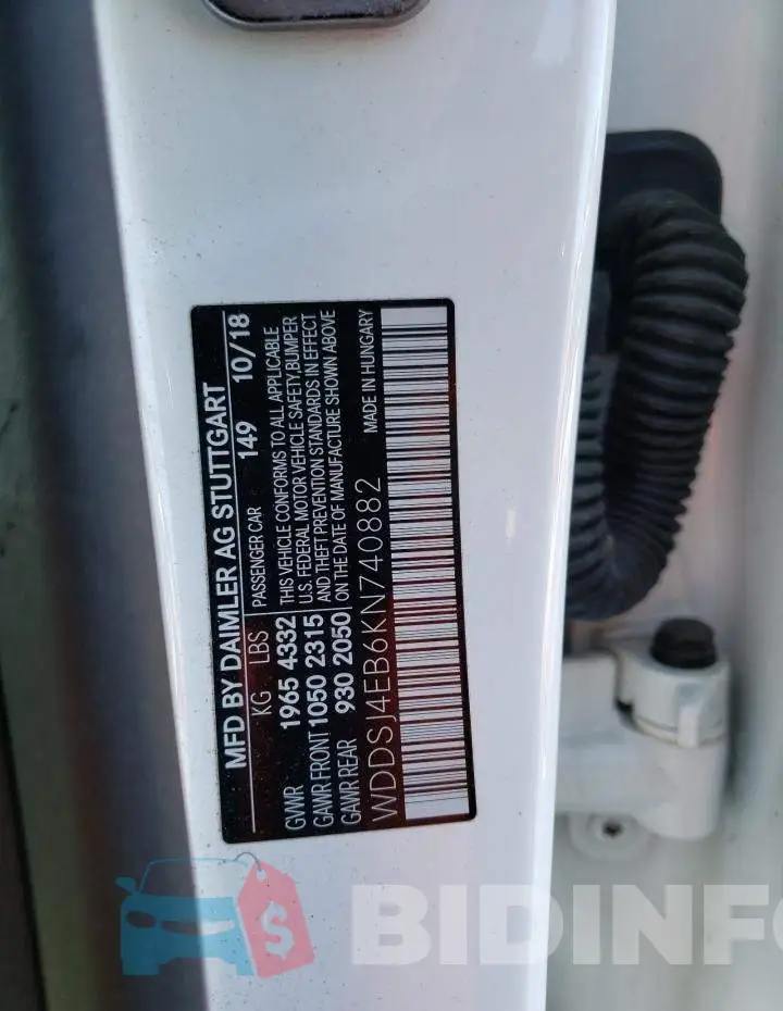 WDDSJ4EB6KN740882 Photo# 13