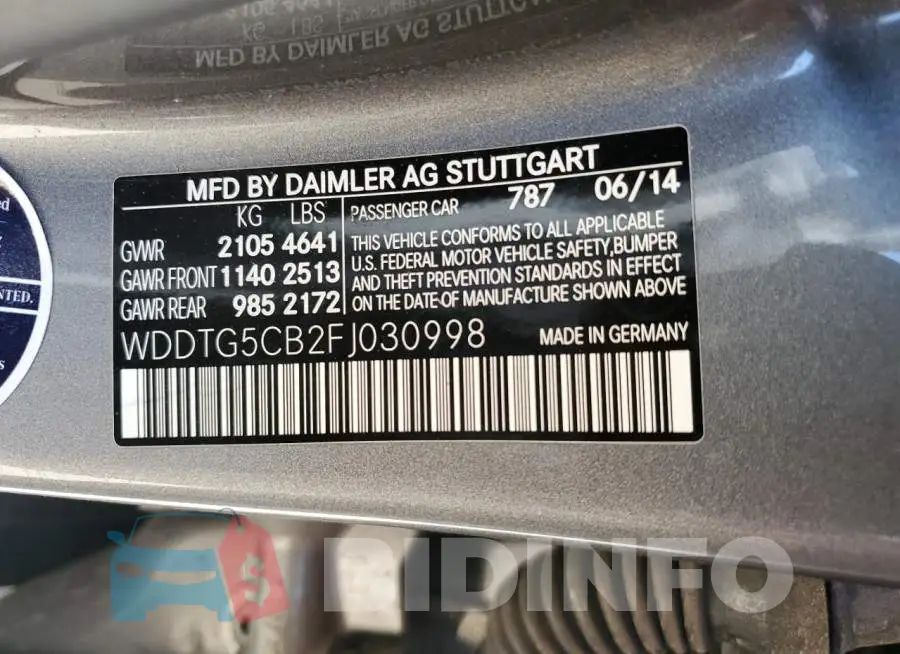 WDDTG5CB2FJ030998 Photo# 12