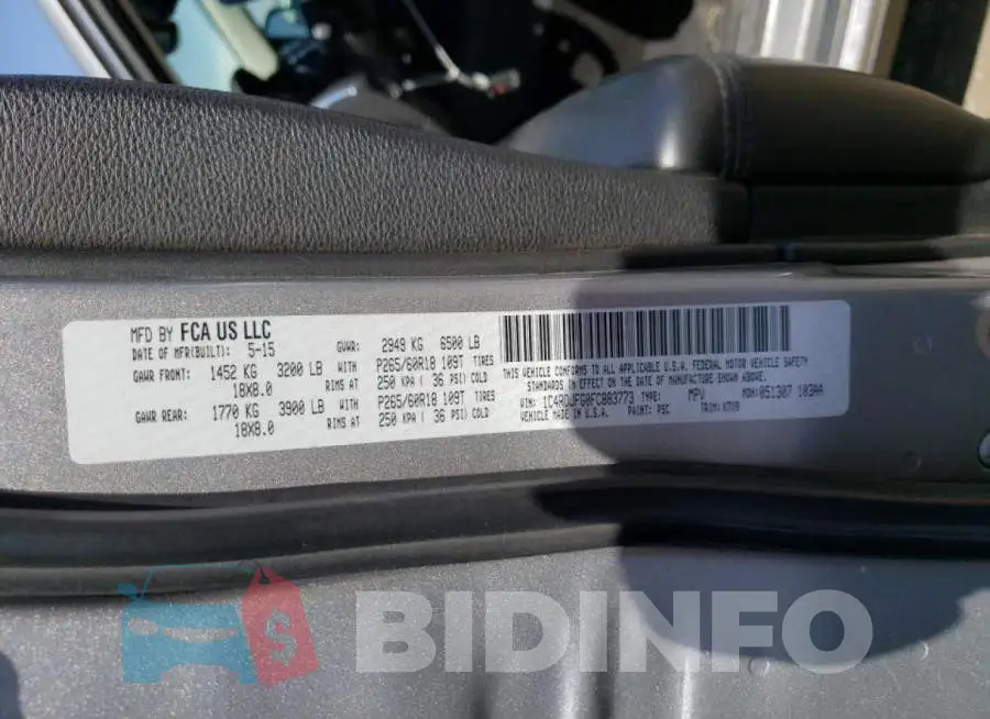 1C4RDJFG0FC883773 Photo# 13