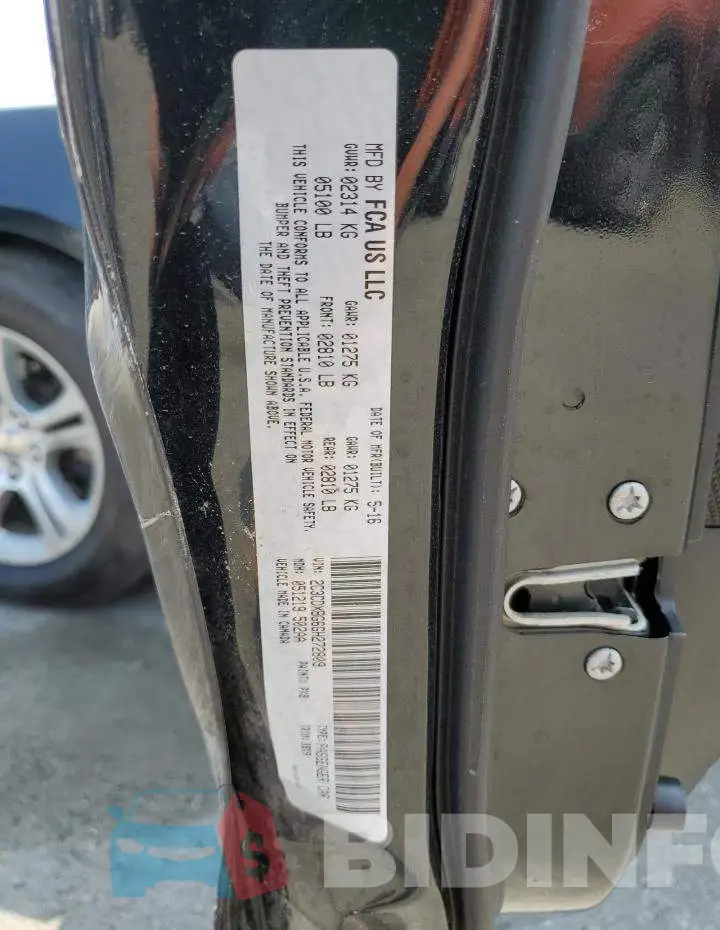 2C3CDXBG6GH272809 Photo# 12