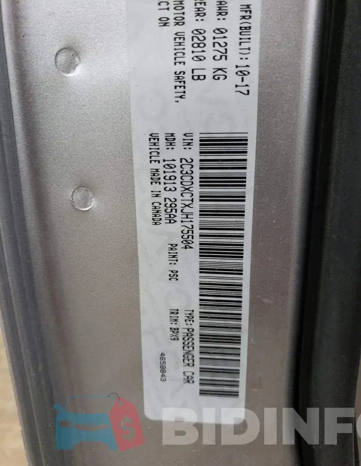 2C3CDXCTXJH175504 Photo# 13