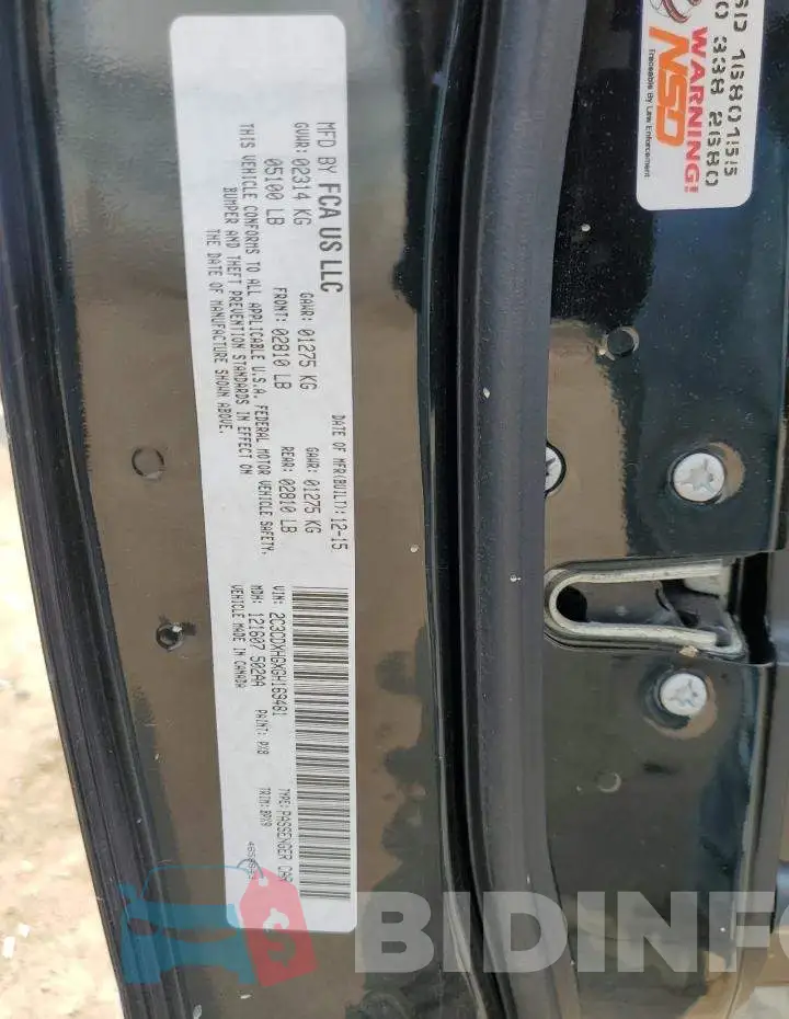2C3CDXHGXGH169481 Photo# 12