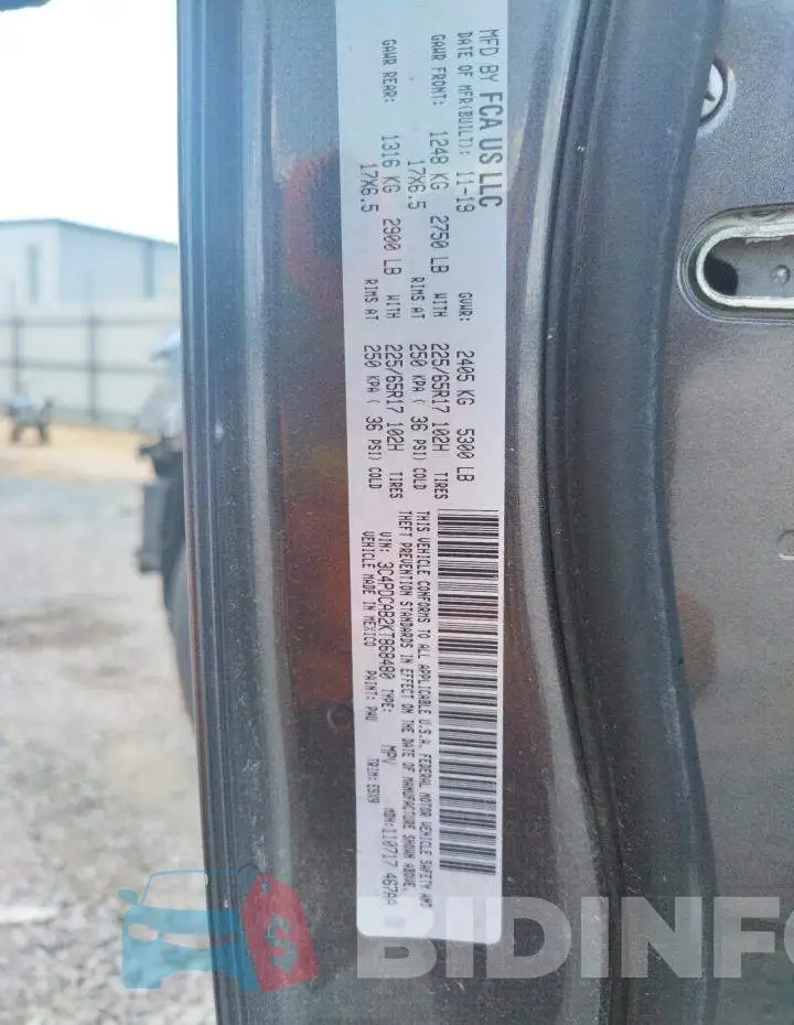 3C4PDCAB2KT868480 Photo# 13