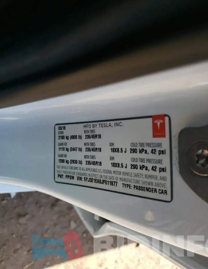 5YJ3E1EA9JF011877 Photo# 12