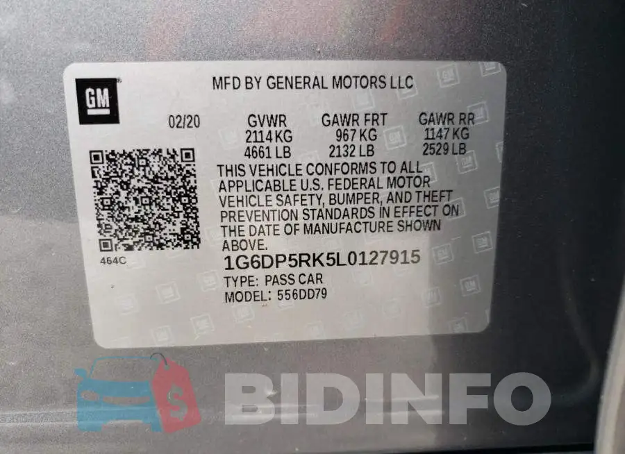 1G6DP5RK5L0127915 Photo# 12