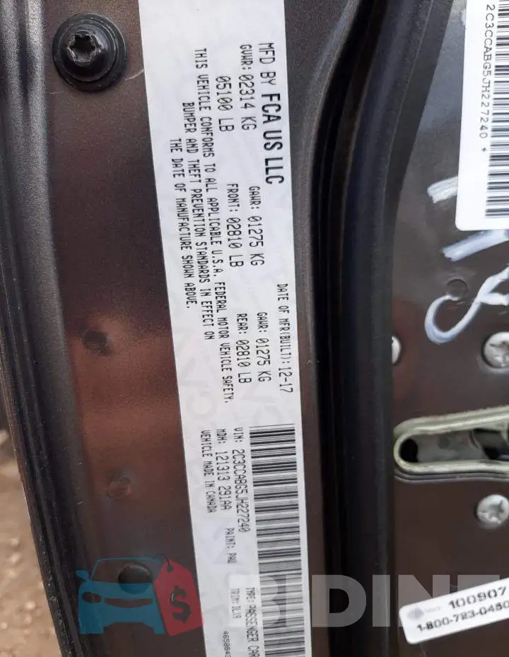 2C3CCABG5JH227240 Photo# 12