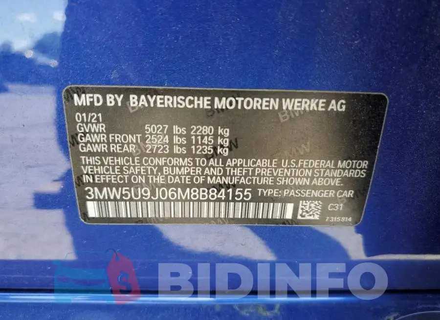 3MW5U9J06M8B84155 Photo# 12