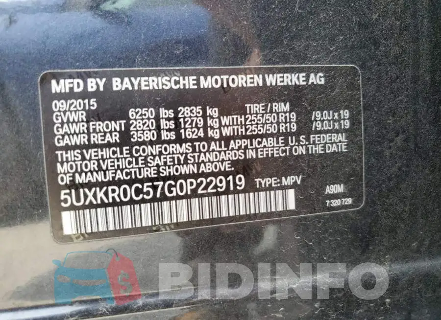 5UXKR0C57G0P22919 Photo# 13