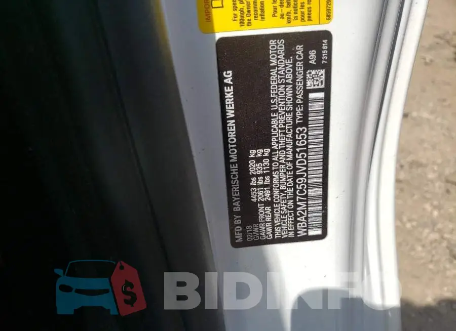 WBA2M7C59JVD51653 Photo# 12