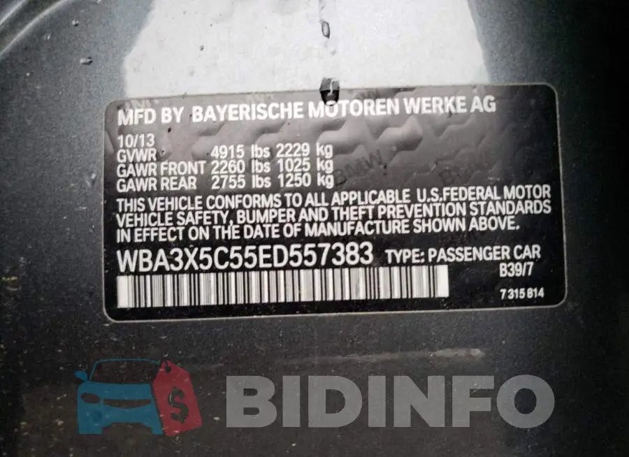 WBA3X5C55ED557383 Photo# 12