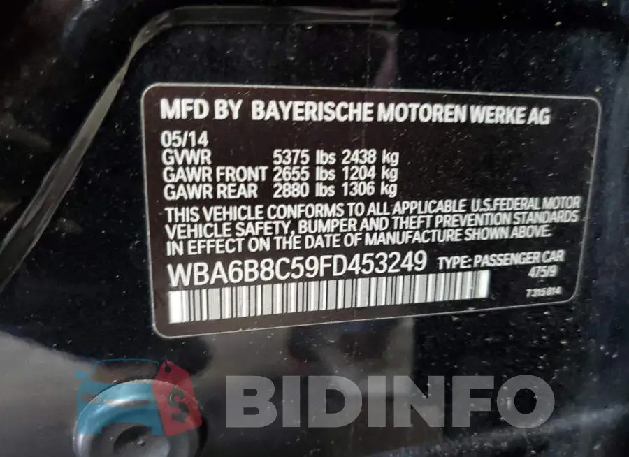WBA6B8C59FD453249 Photo# 12
