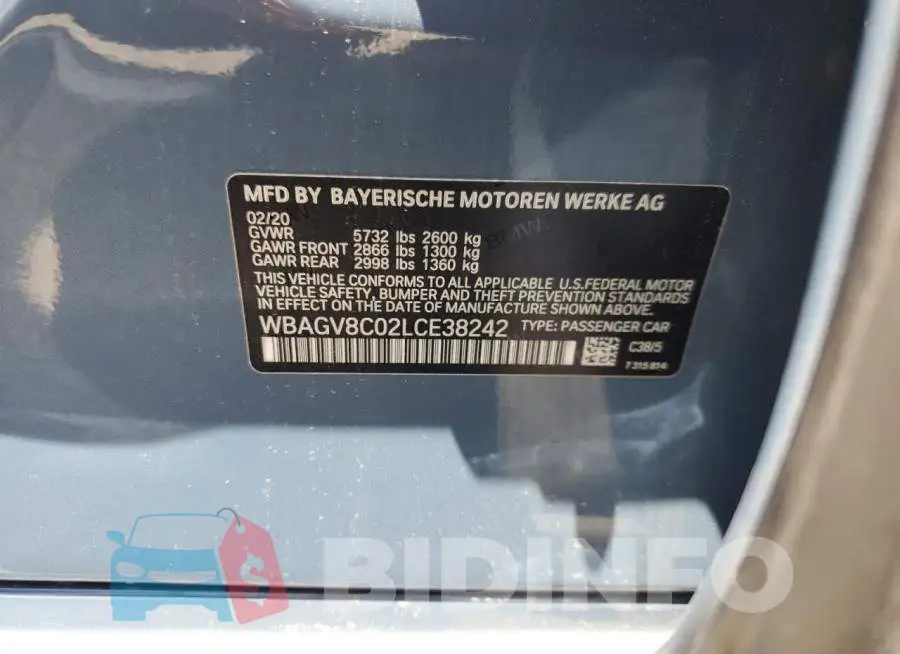 WBAGV8C02LCE38242 Photo# 12