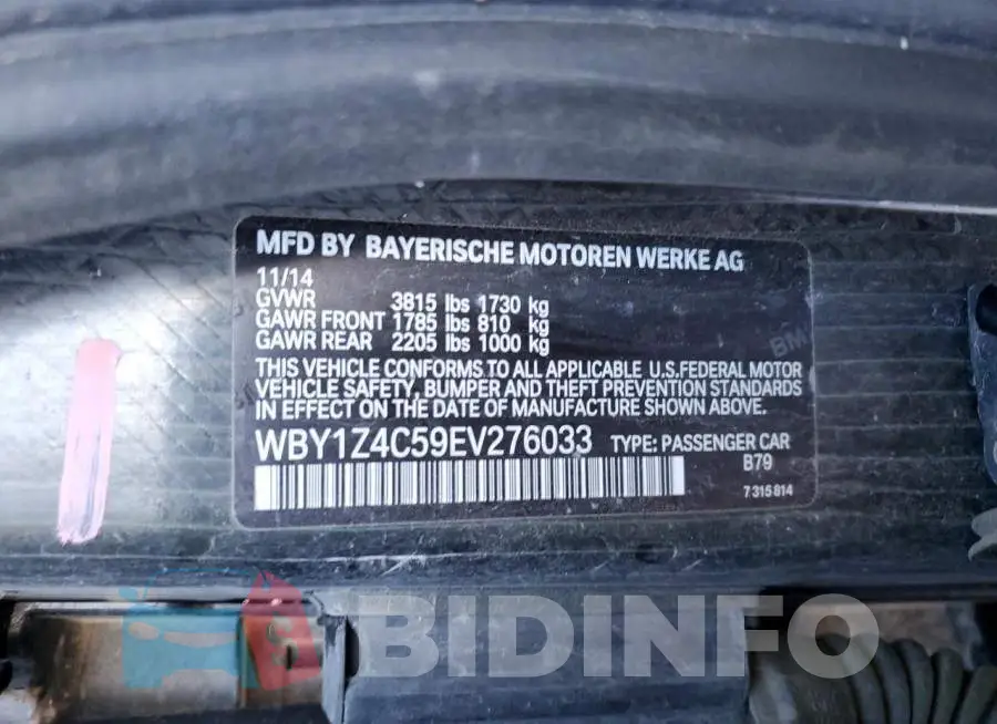 WBY1Z4C59EV276033 Photo# 12