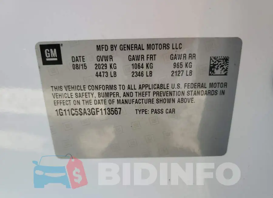 1G11C5SA3GF113567 Photo# 12