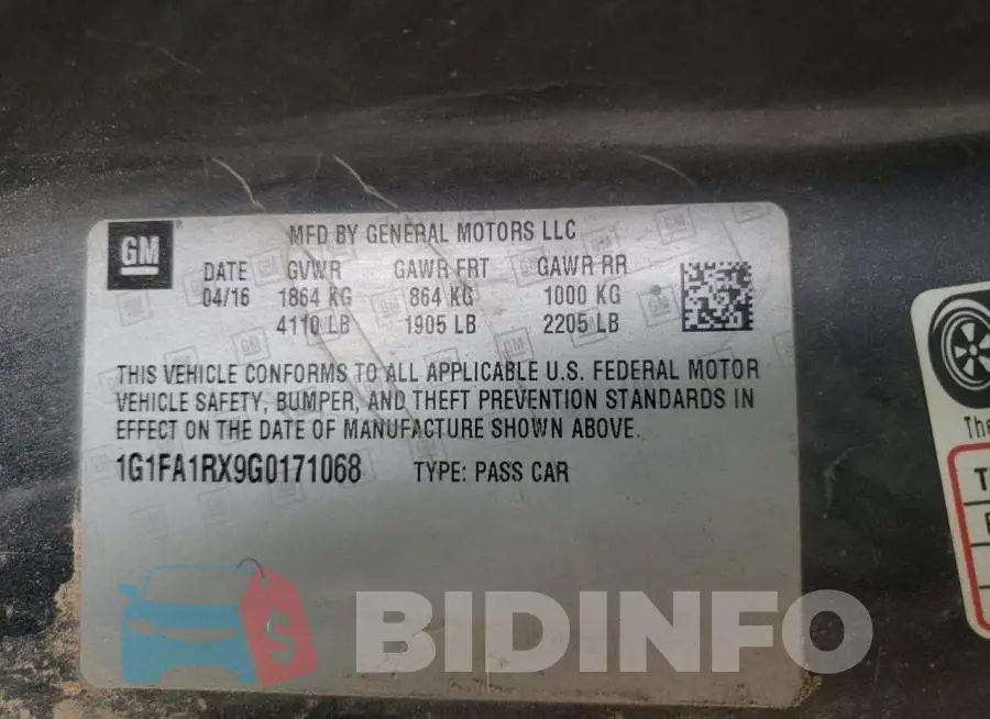 1G1FA1RX9G0171068 Photo# 13
