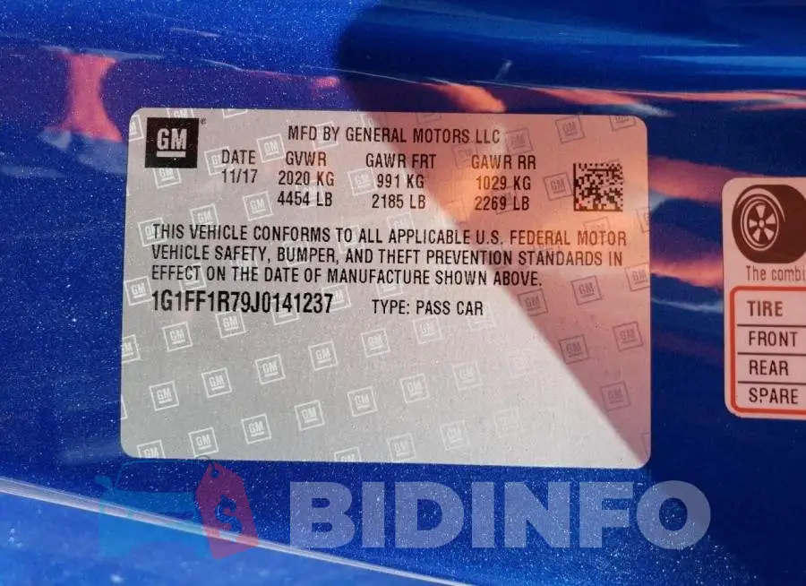 1G1FF1R79J0141237 Photo# 12