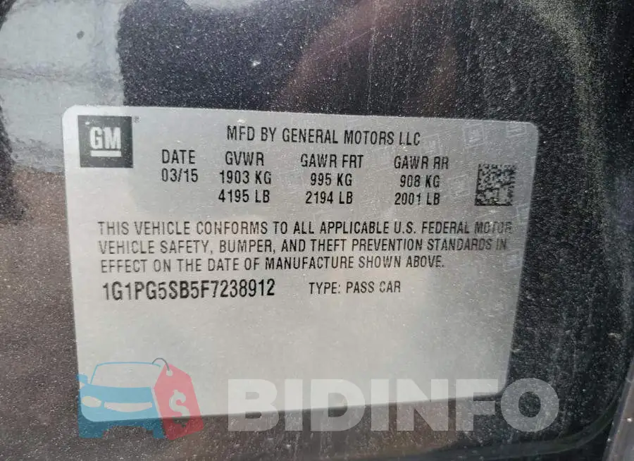 1G1PG5SB5F7238912 Photo# 12