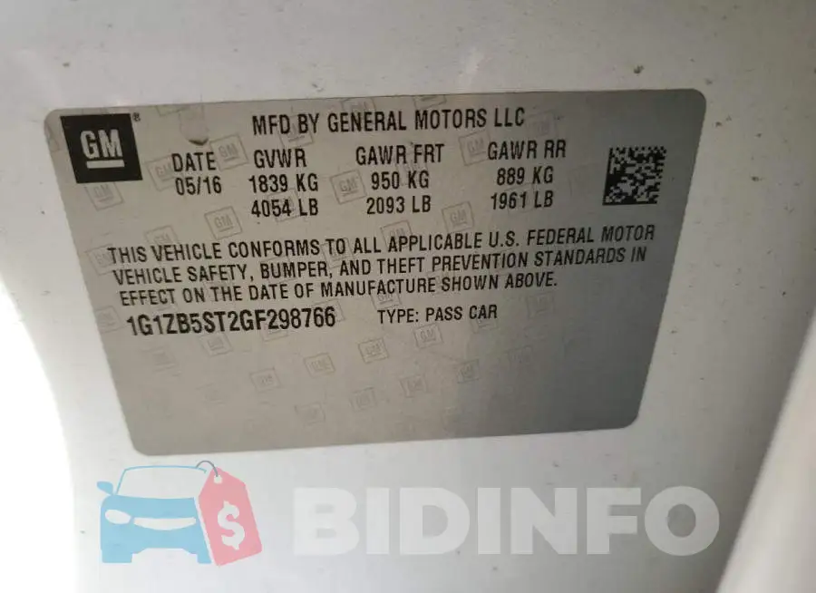 1G1ZB5ST2GF298766 Photo# 12