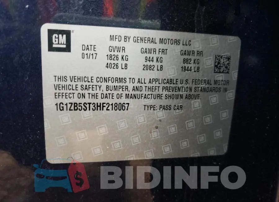 1G1ZB5ST3HF218067 Photo# 12
