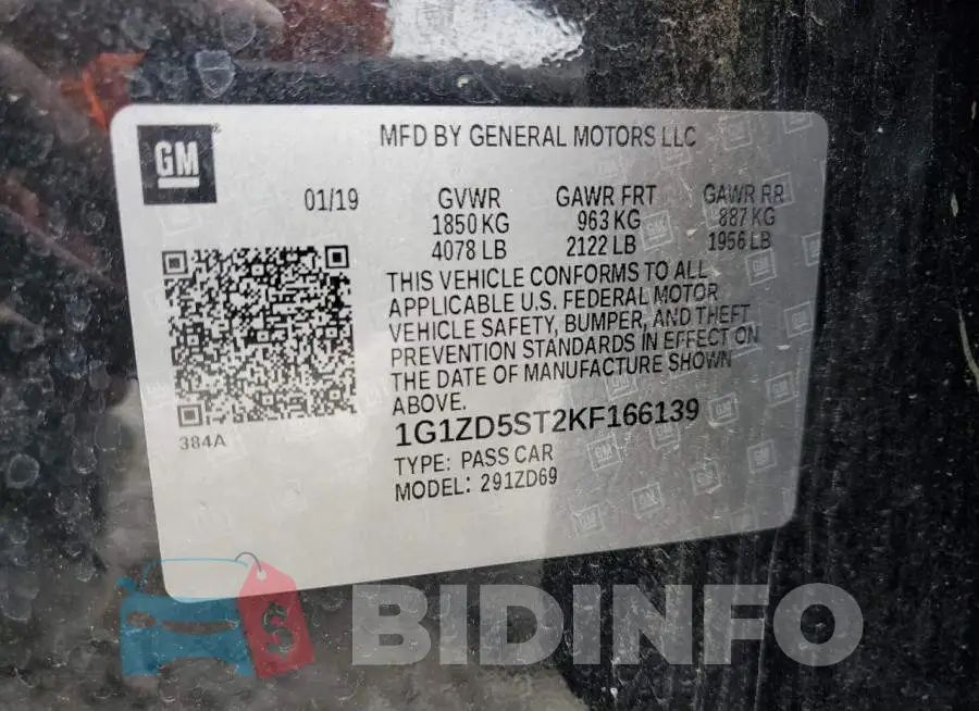 1G1ZD5ST2KF166139 Photo# 12