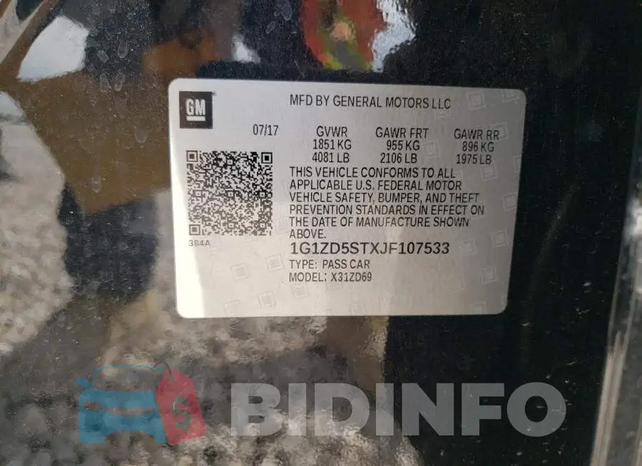 1G1ZD5STXJF107533 Photo# 12
