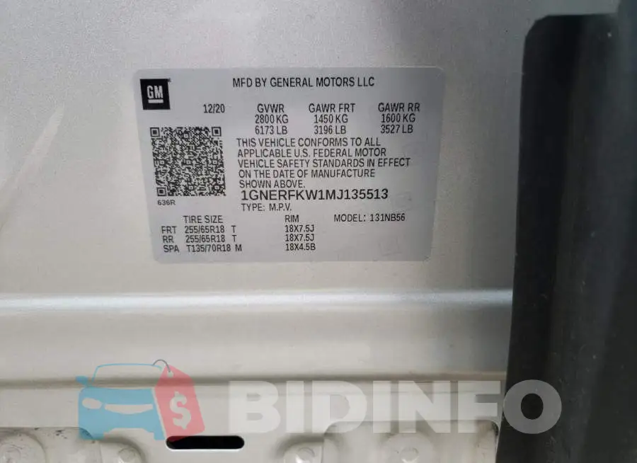 1GNERFKW1MJ135513 Photo# 14