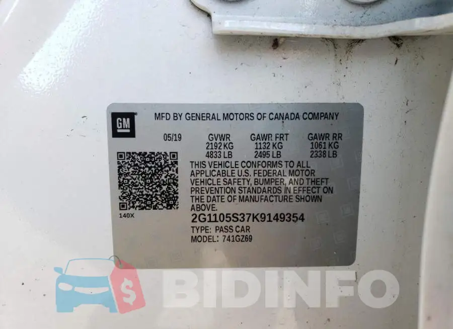 2G1105S37K9149354 Photo# 13