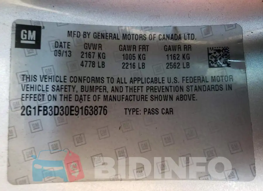 2G1FB3D30E9163876 Photo# 13