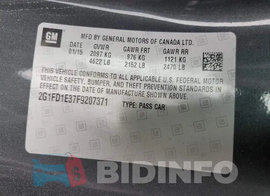 2G1FD1E37F9207371 Photo# 12