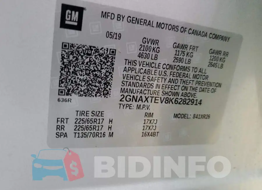 2GNAXTEV8K6282914 Photo# 12