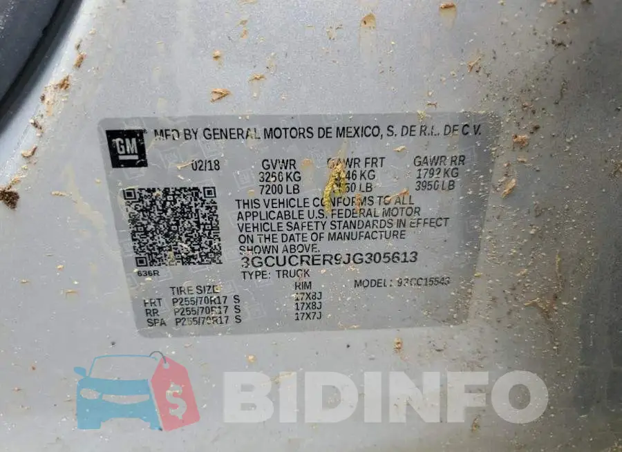 3GCUCRER9JG305613 Photo# 12