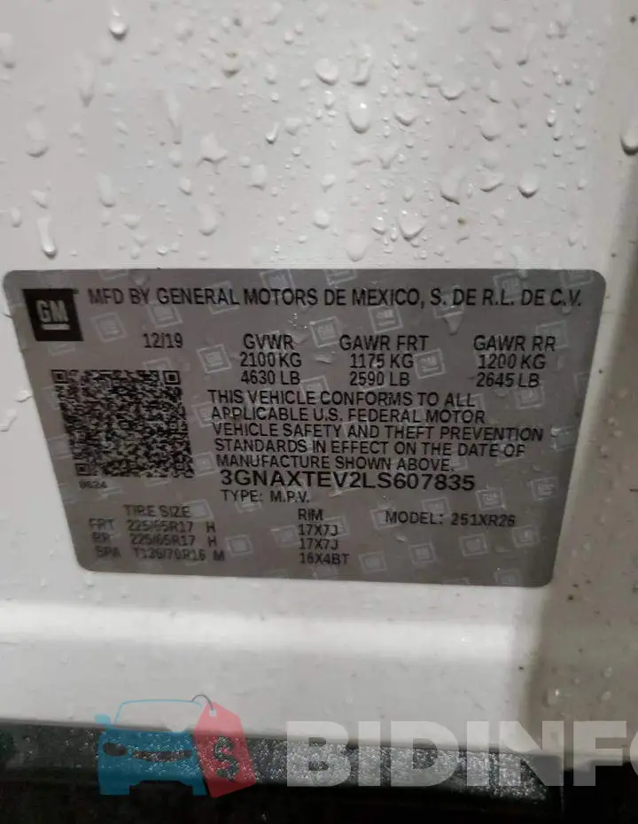 3GNAXTEV2LS607835 Photo# 13