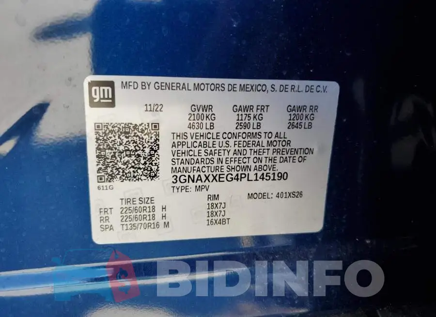 3GNAXXEG4PL145190 Photo# 14