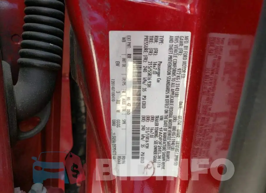 1FADP3F26EL361378 Photo# 13