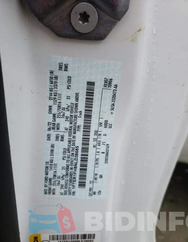 1FTER1FH8NLD38685 Photo# 12