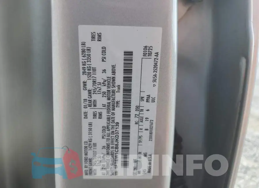 1FTEW1CB8JKD37139 Photo# 12