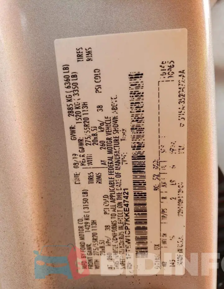 1FTEW1CP7KKE47421 Photo# 13