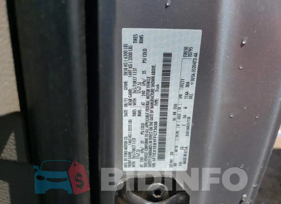 1FTEX1E81FFC73038 Photo# 12