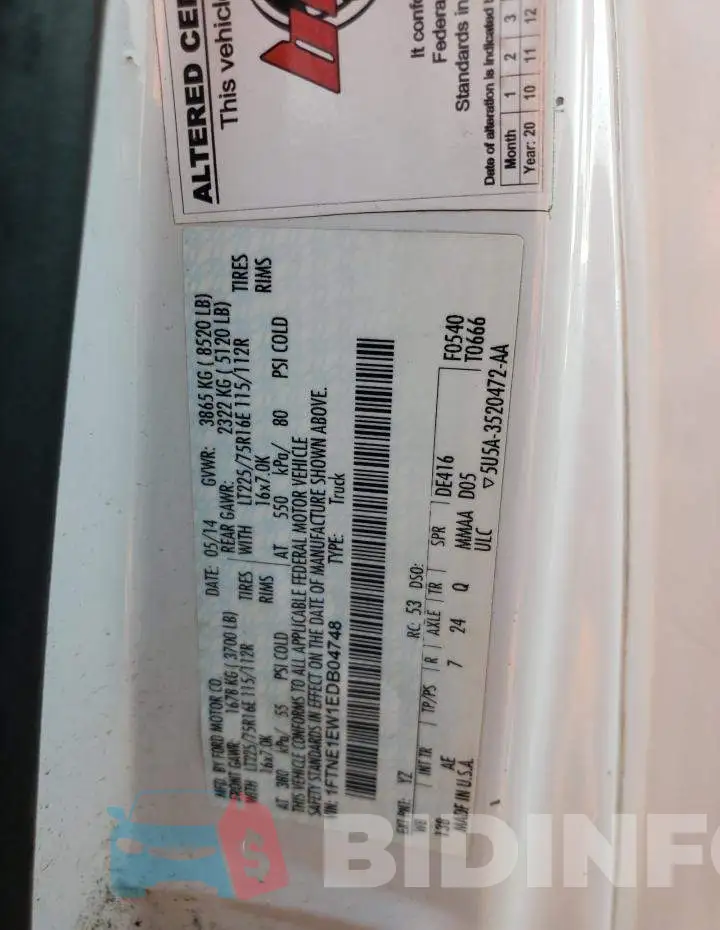 1FTNE1EW1EDB04748 Photo# 13