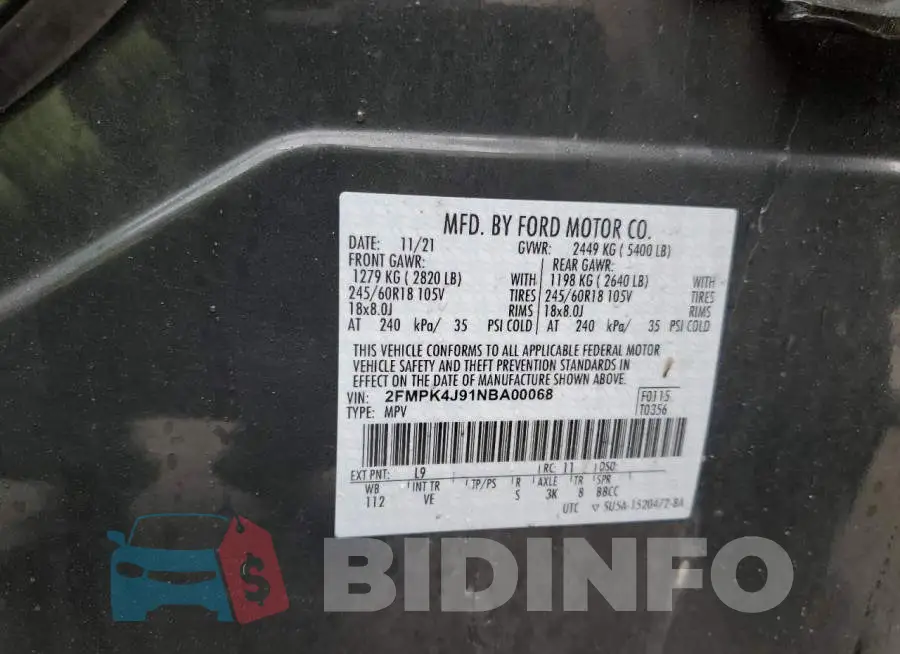2FMPK4J91NBA00068 Photo# 13
