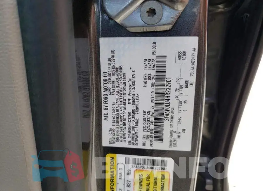 3FA6P0LU4HR232901 Photo# 12