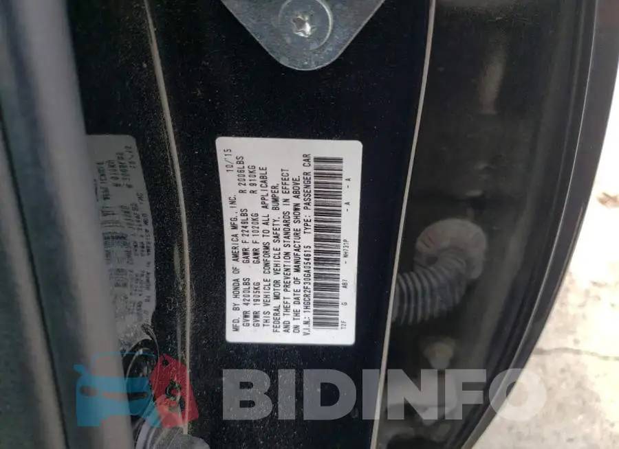 1HGCR2F30GA054615 Photo# 12