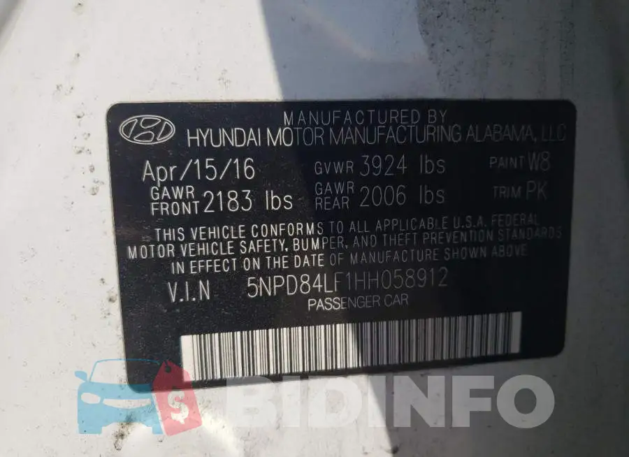 5NPD84LF1HH058912 Photo# 12