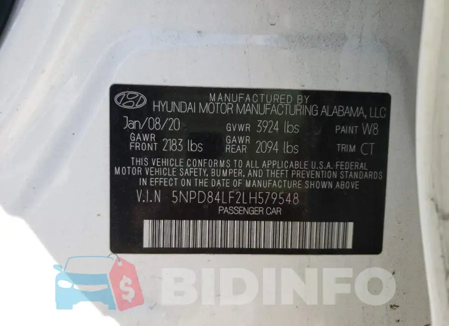 5NPD84LF2LH579548 Photo# 12