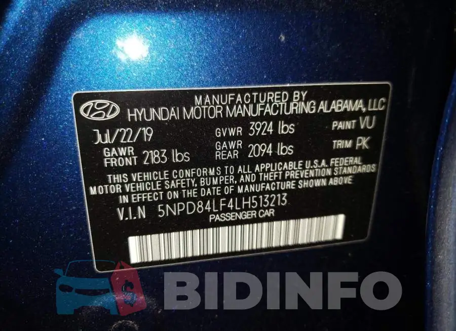 5NPD84LF4LH513213 Photo# 13