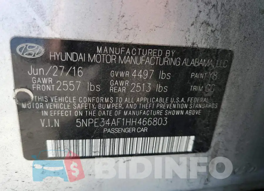 5NPE34AF1HH466803 Photo# 12