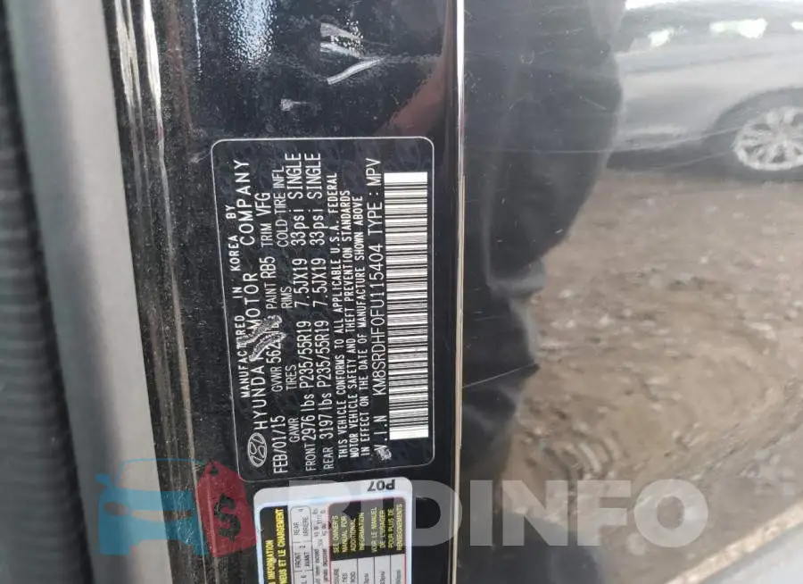 KM8SRDHF0FU115404 Photo# 13