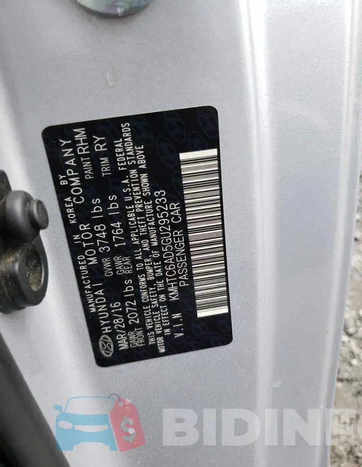 KMHTC6AD5GU295233 Photo# 12
