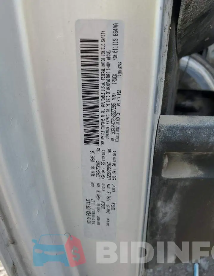 3C6TRVCG8HE527285 Photo# 12