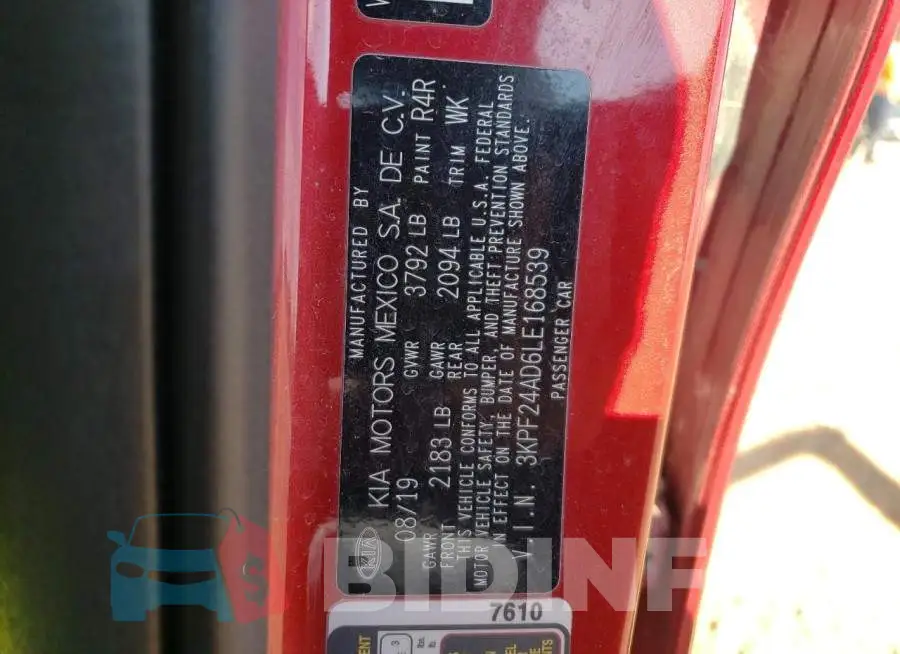3KPF24AD6LE168539 Photo# 13